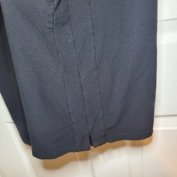 Eileen Fisher Stretch Crepe Dress Black Sz L - Picture 3 of 11